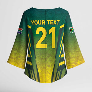 Custom South Africa Cricket Spirit 2026 Kimono Sleeve Blouse World T20 Edition