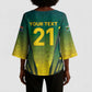 Custom South Africa Cricket Spirit 2026 Kimono Sleeve Blouse World T20 Edition