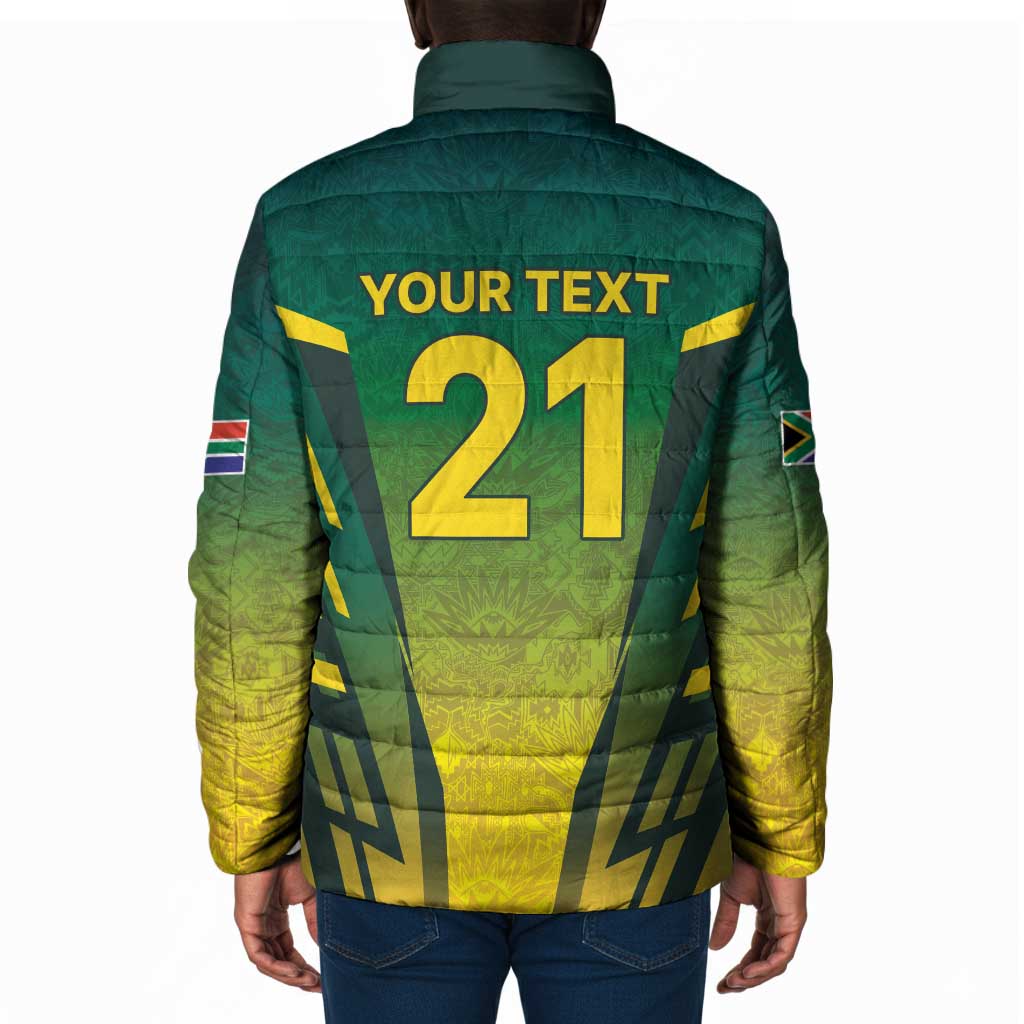 Custom South Africa Cricket Spirit 2026 Padded Jacket World T20 Edition