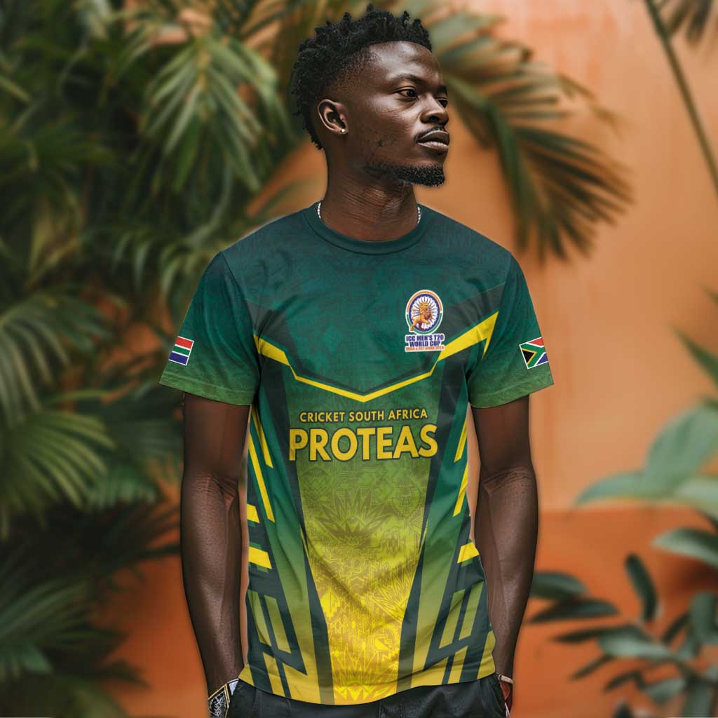 Custom South Africa Cricket Spirit 2026 T shirt World T20 Edition - African Pride