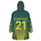 Custom South Africa Cricket Spirit 2026 Wearable Blanket Hoodie World T20 Edition - African Pride