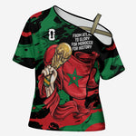Personalized Morocco From Atlas To Victory Cross Shoulder Shirt Atlas Lions World Football Supporter Edition