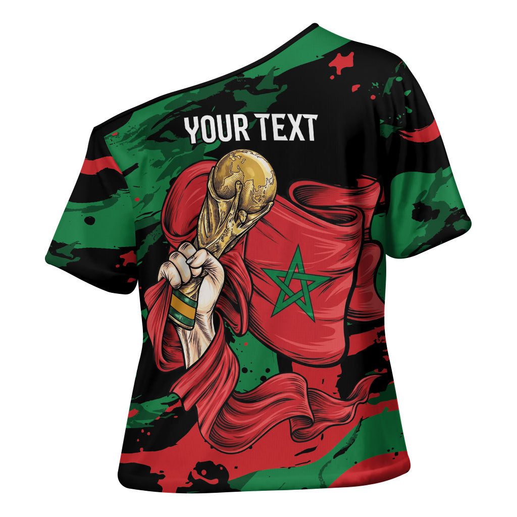 Personalized Morocco From Atlas To Victory Cross Shoulder Shirt Atlas Lions World Football Supporter Edition