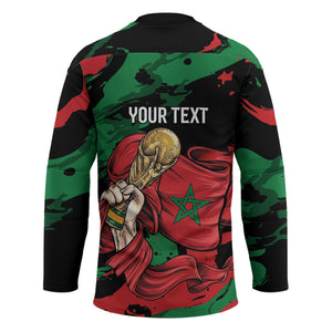 Personalized Morocco From Atlas To Victory Hockey Jersey Atlas Lions World Football Supporter Edition