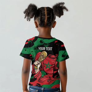 Personalized Morocco From Atlas To Victory Kid T shirt Atlas Lions World Football Supporter Edition