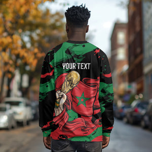 Personalized Morocco From Atlas To Victory Long Sleeve Shirt Atlas Lions World Football Supporter Edition