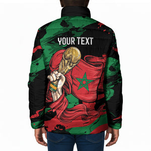 Personalized Morocco From Atlas To Victory Padded Jacket Atlas Lions World Football Supporter Edition