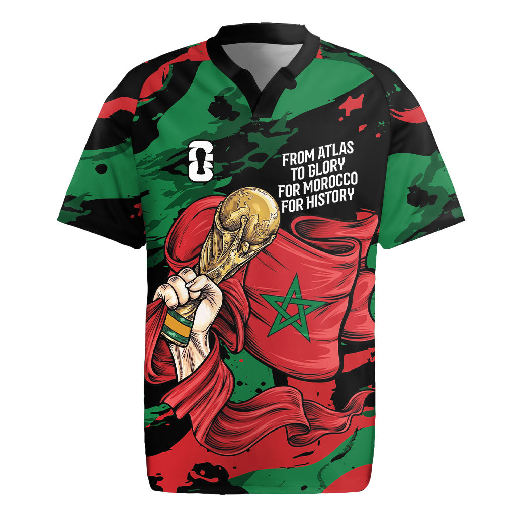 Personalized Morocco From Atlas To Victory Rugby Jersey Atlas Lions World Football Supporter Edition