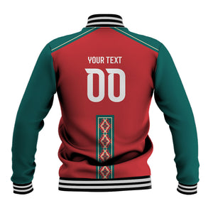 Custom Morocco Heritage Zellige Pattern Baseball Jacket Atlas Lions World Football Supporter Edition