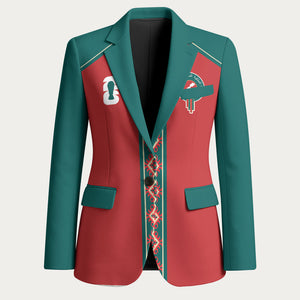 Custom Morocco Heritage Zellige Pattern Blazer Atlas Lions World Football Supporter Edition