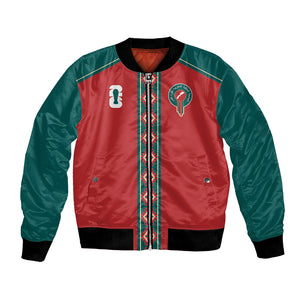 Custom Morocco Heritage Zellige Pattern Bomber Jacket Atlas Lions World Football Supporter Edition