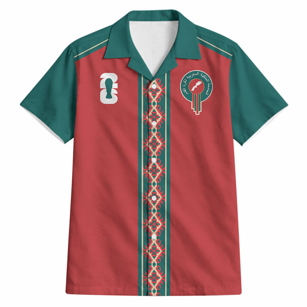 Custom Morocco Heritage Zellige Pattern Hawaiian Shirt Atlas Lions World Football Supporter Edition