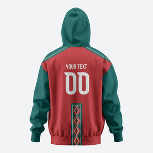 Custom Morocco Heritage Zellige Pattern Hoodie Atlas Lions World Football Supporter Edition