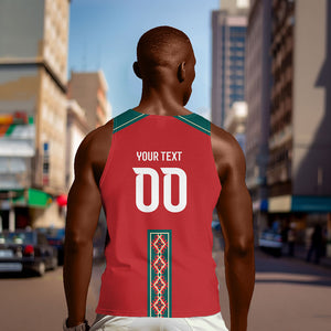 Custom Morocco Heritage Zellige Pattern Men Tank Top Atlas Lions World Football Supporter Edition