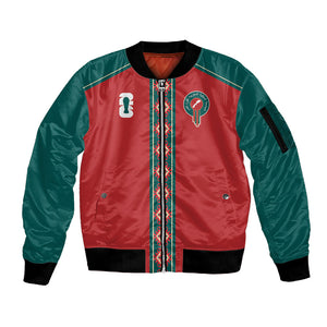 Custom Morocco Heritage Zellige Pattern Sleeve Zip Bomber Jacket Atlas Lions World Football Supporter Edition