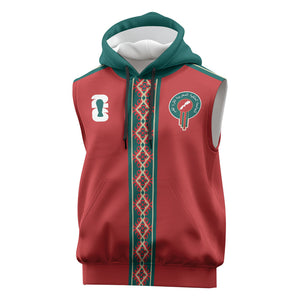 Custom Morocco Heritage Zellige Pattern Sleeveless Hoodie Atlas Lions World Football Supporter Edition