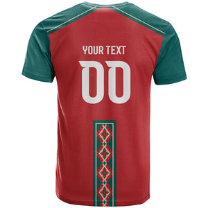 Custom Morocco Heritage Zellige Pattern T shirt Atlas Lions World Football Supporter Edition