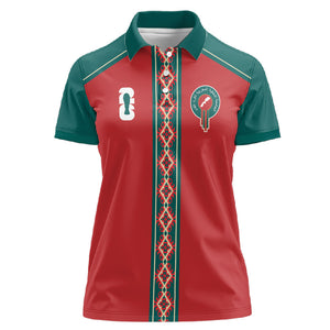 Custom Morocco Heritage Zellige Pattern Women Polo Shirt Atlas Lions World Football Supporter Edition