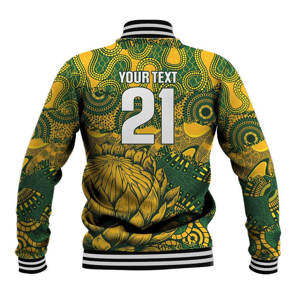 2026 Autumn Rugby Nations South Africa Custom Baseball Jacket Indigenous Tribal Patchwork Motif