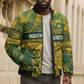 2026 Autumn Rugby Nations South Africa Custom Bomber Puffer Jacket Indigenous Tribal Patchwork Motif
