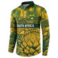 2026 Autumn Rugby Nations South Africa Custom Button Sweatshirt Indigenous Tribal Patchwork Motif