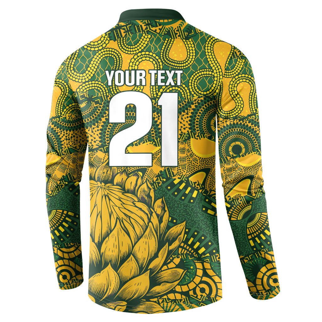2026 Autumn Rugby Nations South Africa Custom Button Sweatshirt Indigenous Tribal Patchwork Motif