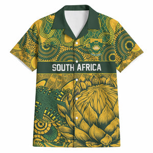 2026 Autumn Rugby Nations South Africa Custom Hawaiian Shirt Indigenous Tribal Patchwork Motif