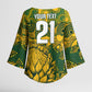 2026 Autumn Rugby Nations South Africa Custom Kimono Sleeve Blouse Indigenous Tribal Patchwork Motif