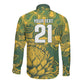 2026 Autumn Rugby Nations South Africa Custom Long Sleeve Button Shirt Indigenous Tribal Patchwork Motif