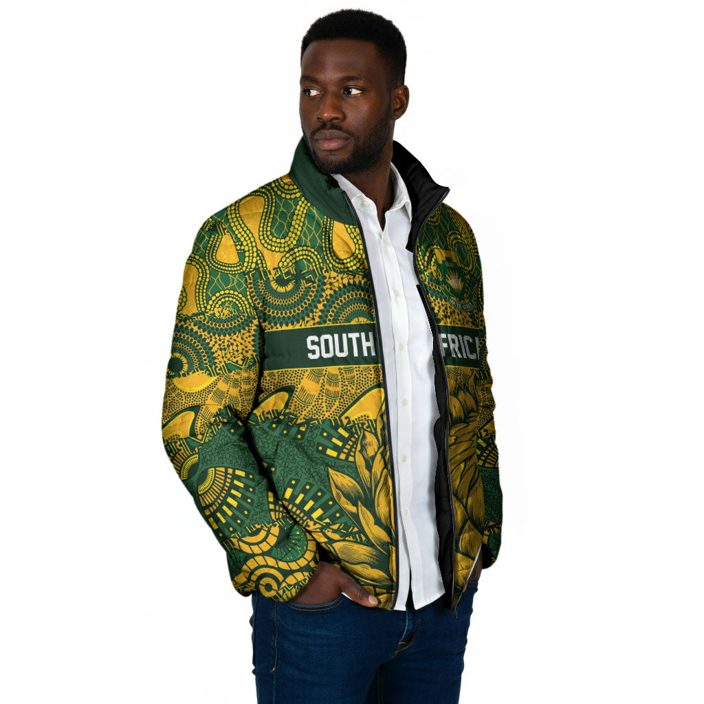 2026 Autumn Rugby Nations South Africa Custom Padded Jacket Indigenous Tribal Patchwork Motif