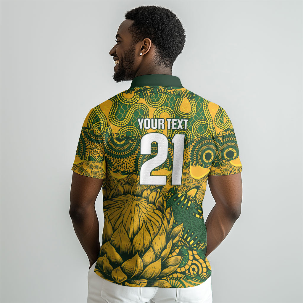 2026 Autumn Rugby Nations South Africa Custom Polo Shirt Indigenous Tribal Patchwork Motif