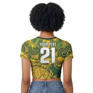 2026 Autumn Rugby Nations South Africa Custom Raglan Cropped T shirt Indigenous Tribal Patchwork Motif