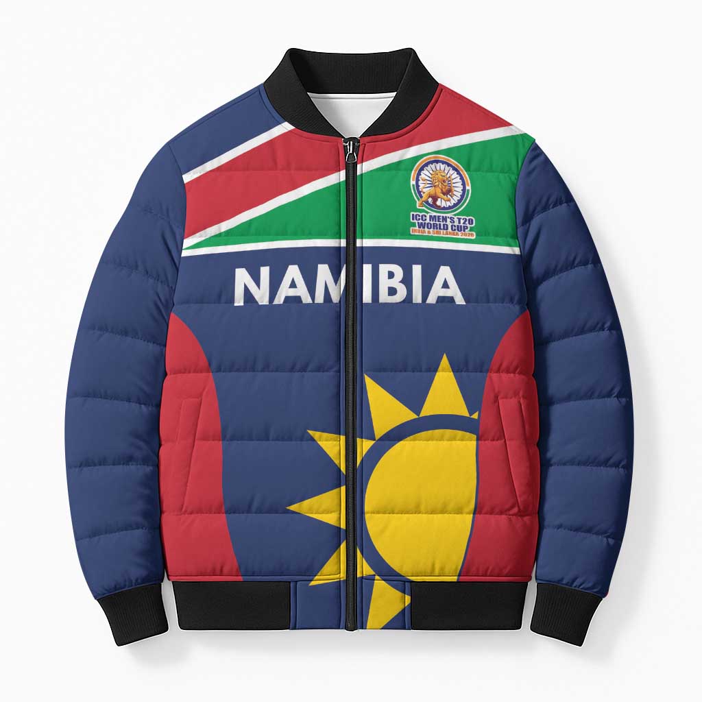 Custom Namibia Cricket Spirit 2026 Bomber Puffer Jacket World T20 Edition