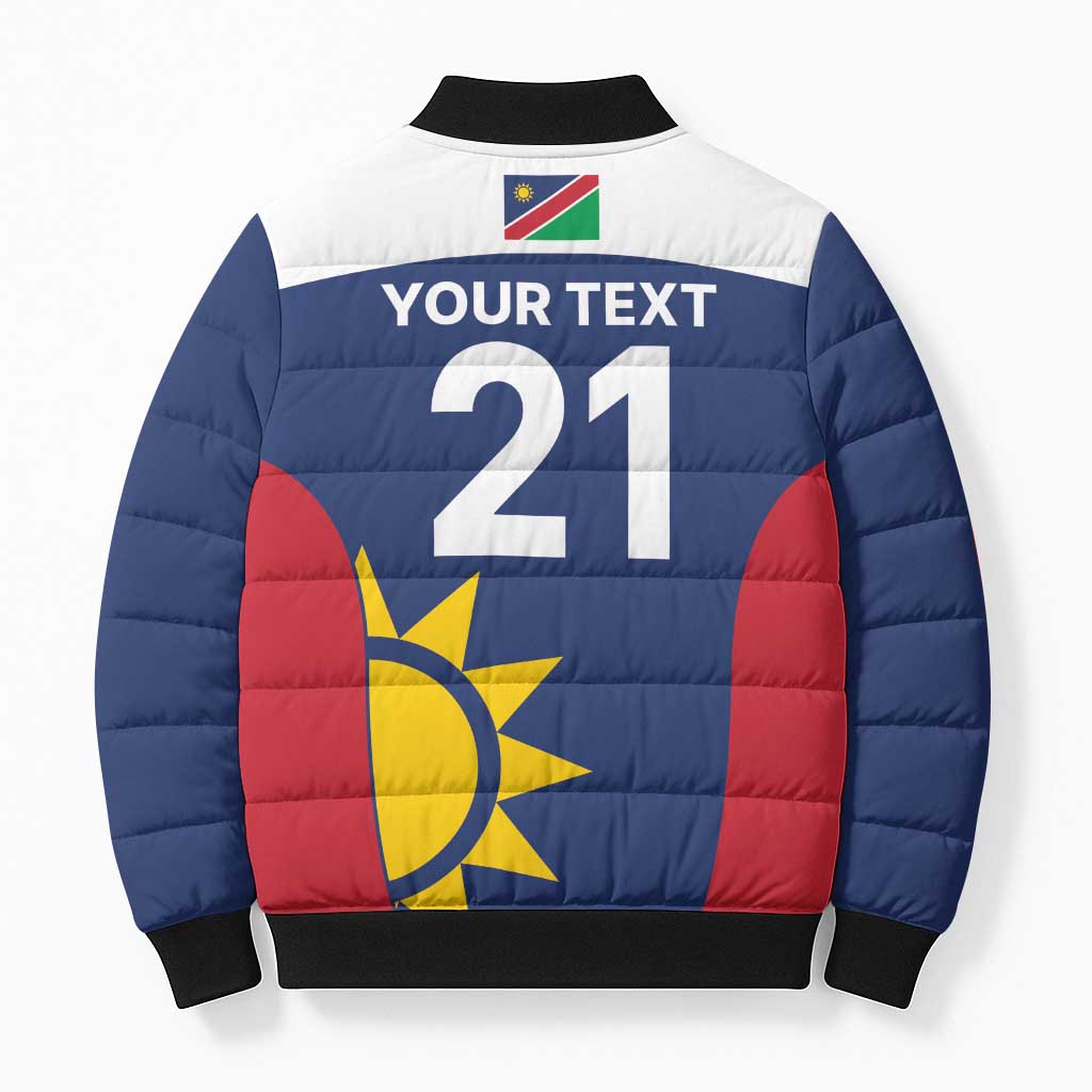 Custom Namibia Cricket Spirit 2026 Bomber Puffer Jacket World T20 Edition
