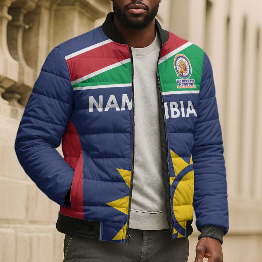 Custom Namibia Cricket Spirit 2026 Bomber Puffer Jacket World T20 Edition