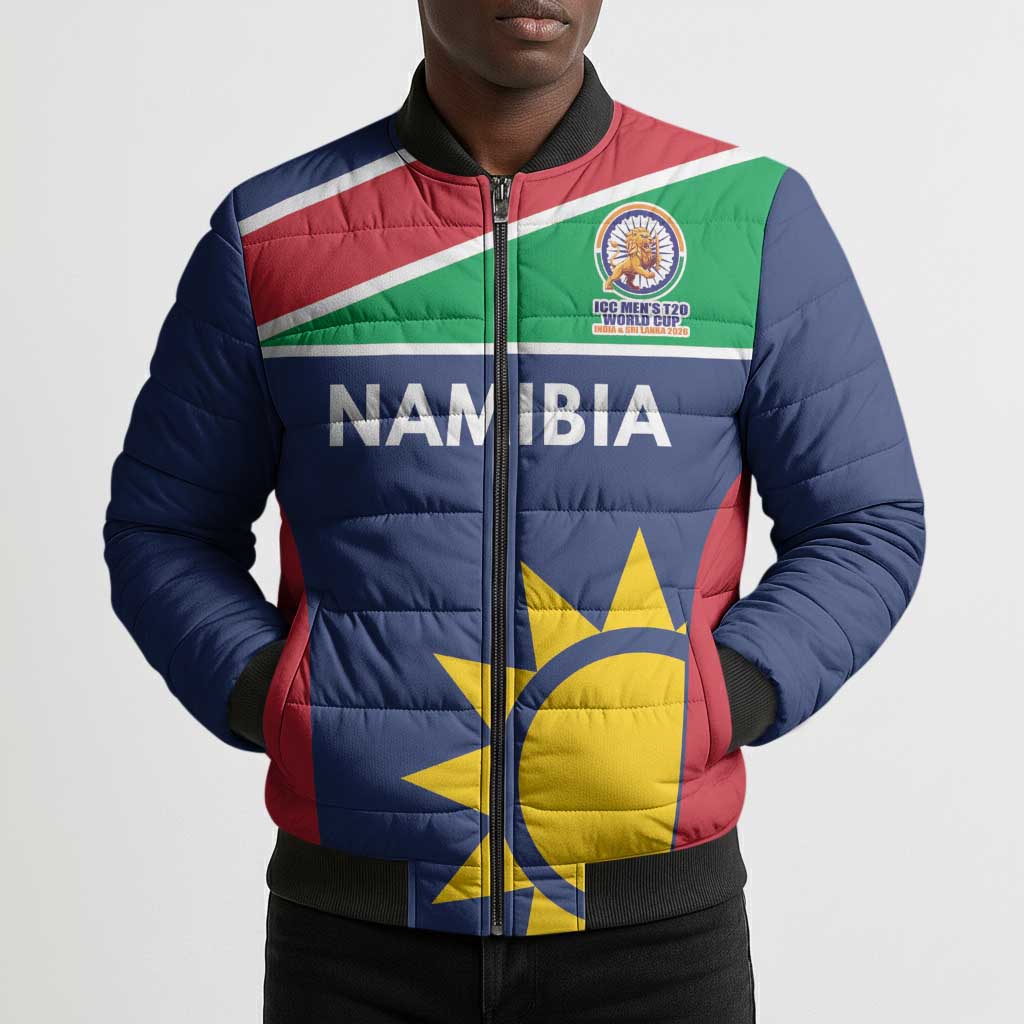 Custom Namibia Cricket Spirit 2026 Bomber Puffer Jacket World T20 Edition