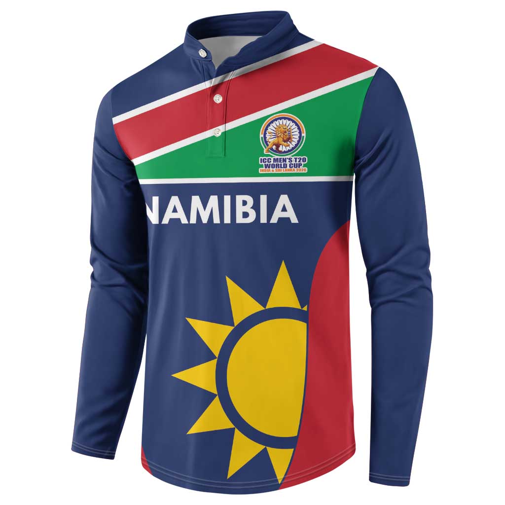 Custom Namibia Cricket Spirit 2026 Button Sweatshirt World T20 Edition