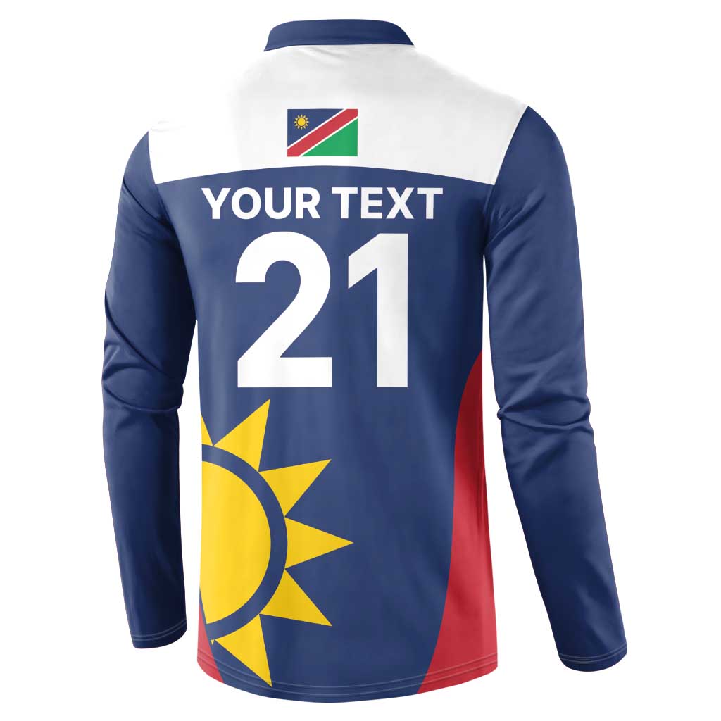 Custom Namibia Cricket Spirit 2026 Button Sweatshirt World T20 Edition