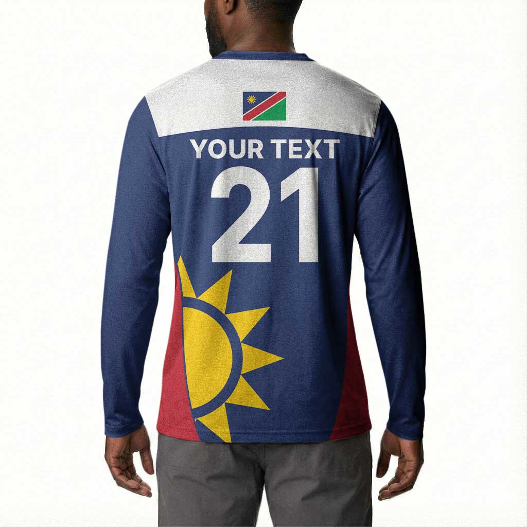 Custom Namibia Cricket Spirit 2026 Button Sweatshirt World T20 Edition