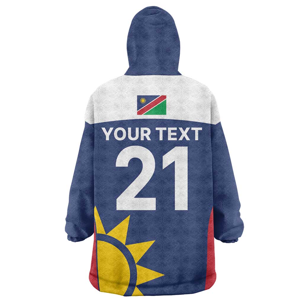 Custom Namibia Cricket Spirit 2026 Kid Wearable Blanket Hoodie World T20 Edition - African Pride