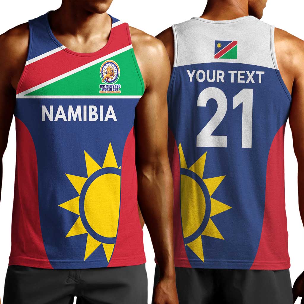 Custom Namibia Cricket Spirit 2026 Men Tank Top World T20 Edition - African Pride