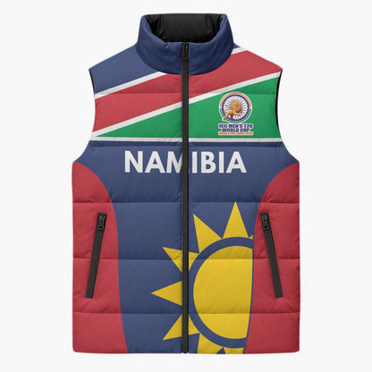 Custom Namibia Cricket Spirit 2026 Sleeveless Puffer Jacket World T20 Edition