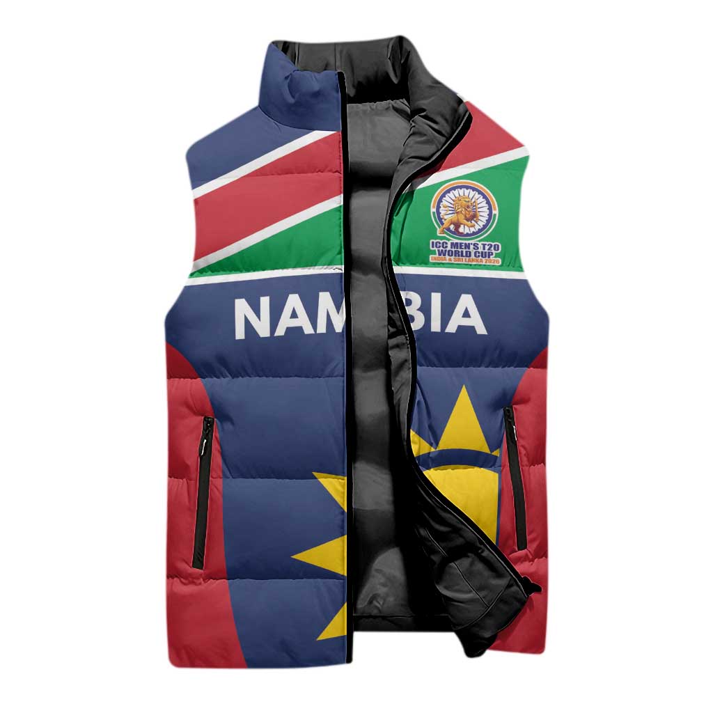 Custom Namibia Cricket Spirit 2026 Sleeveless Puffer Jacket World T20 Edition