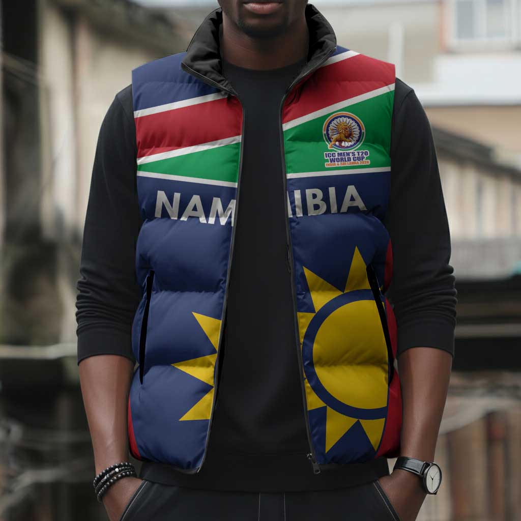 Custom Namibia Cricket Spirit 2026 Sleeveless Puffer Jacket World T20 Edition