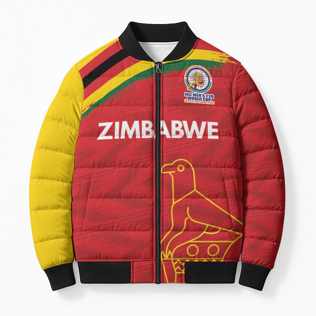 Custom Zimbabwe Cricket Spirit 2026 Bomber Puffer Jacket World T20 Edition