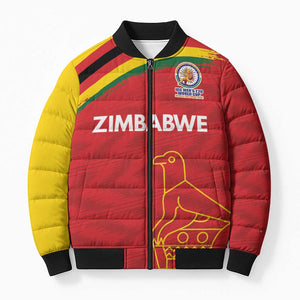 Custom Zimbabwe Cricket Spirit 2026 Bomber Puffer Jacket World T20 Edition