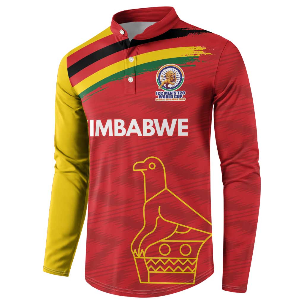 Custom Zimbabwe Cricket Spirit 2026 Button Sweatshirt World T20 Edition