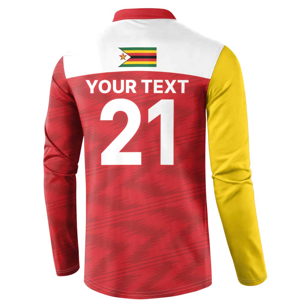 Custom Zimbabwe Cricket Spirit 2026 Button Sweatshirt World T20 Edition