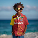 Custom Zimbabwe Cricket Spirit 2026 Kid Hawaiian Shirt World T20 Edition - African Pride
