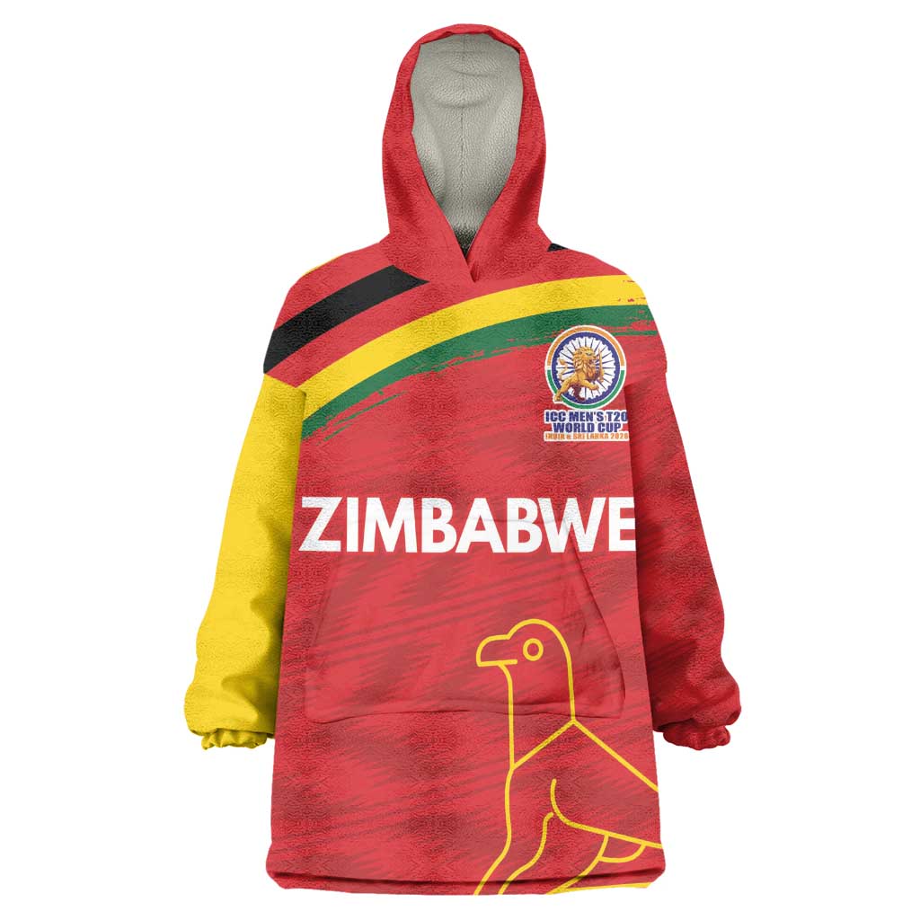 Custom Zimbabwe Cricket Spirit 2026 Kid Wearable Blanket Hoodie World T20 Edition - African Pride